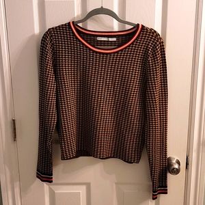 Knit cropped haringbone top